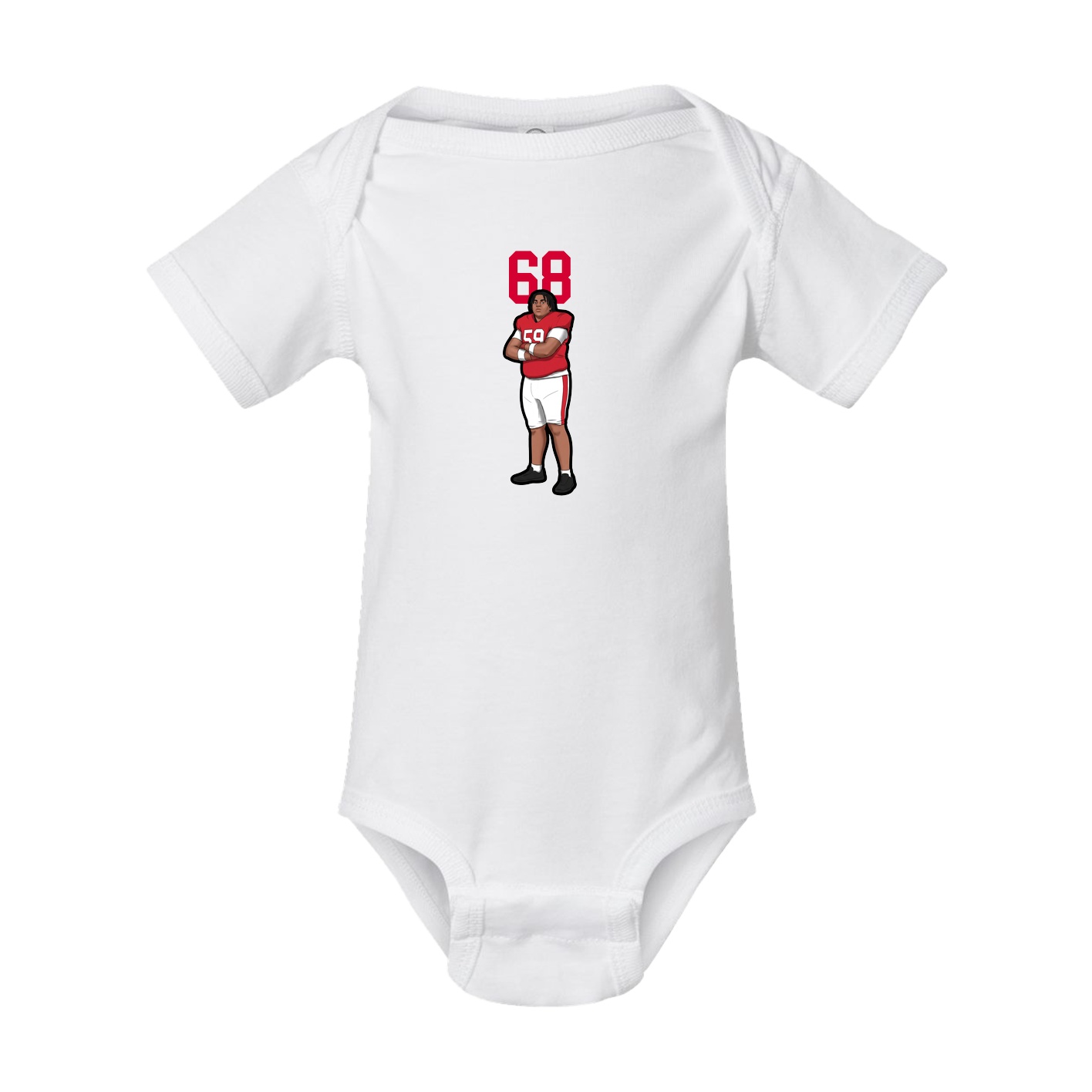 Baby Onesie — Number Top in White