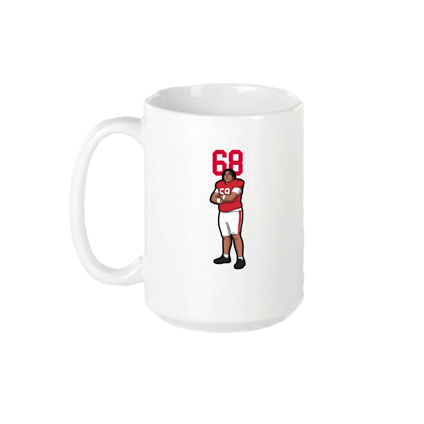 15oz Coffee Mug — Number Top in White