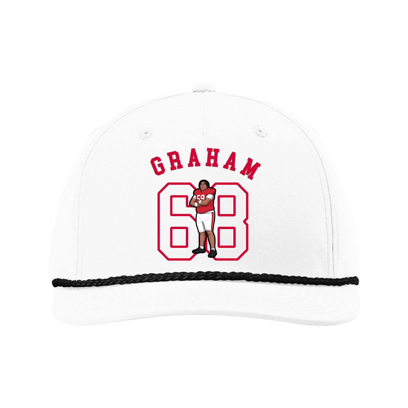 Five-Panel Classic Rope Cap — Shirsey Arch in White