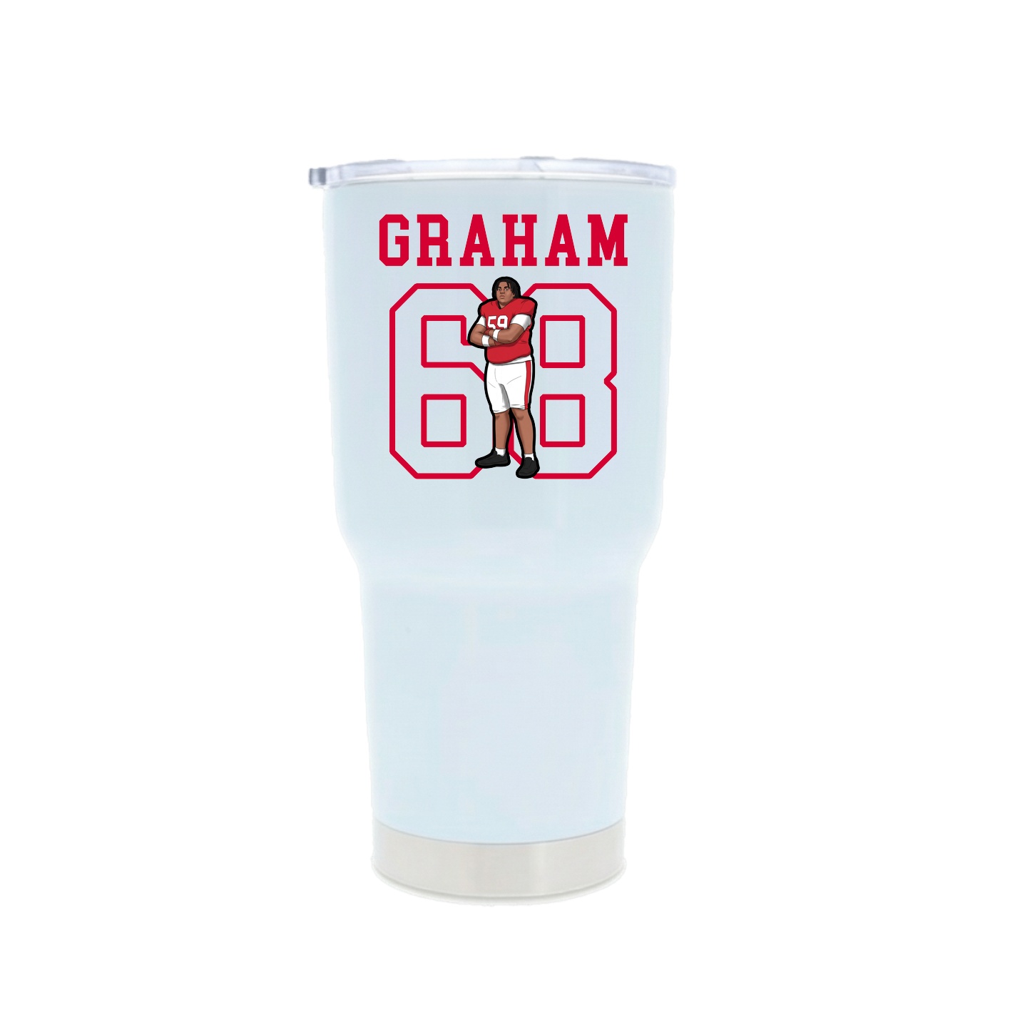 30oz Stainless Steel Tumbler — Shirsey in White