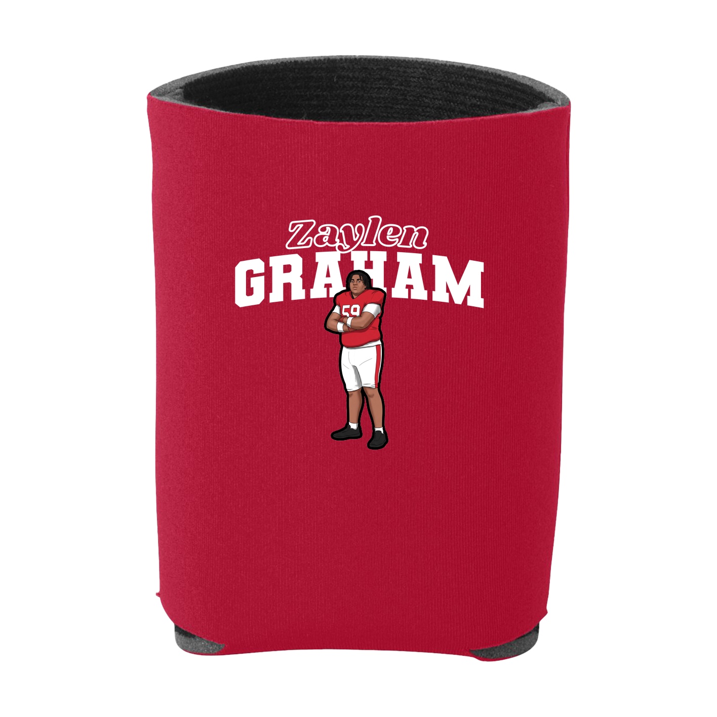 Can Holder — Name Arch in Red