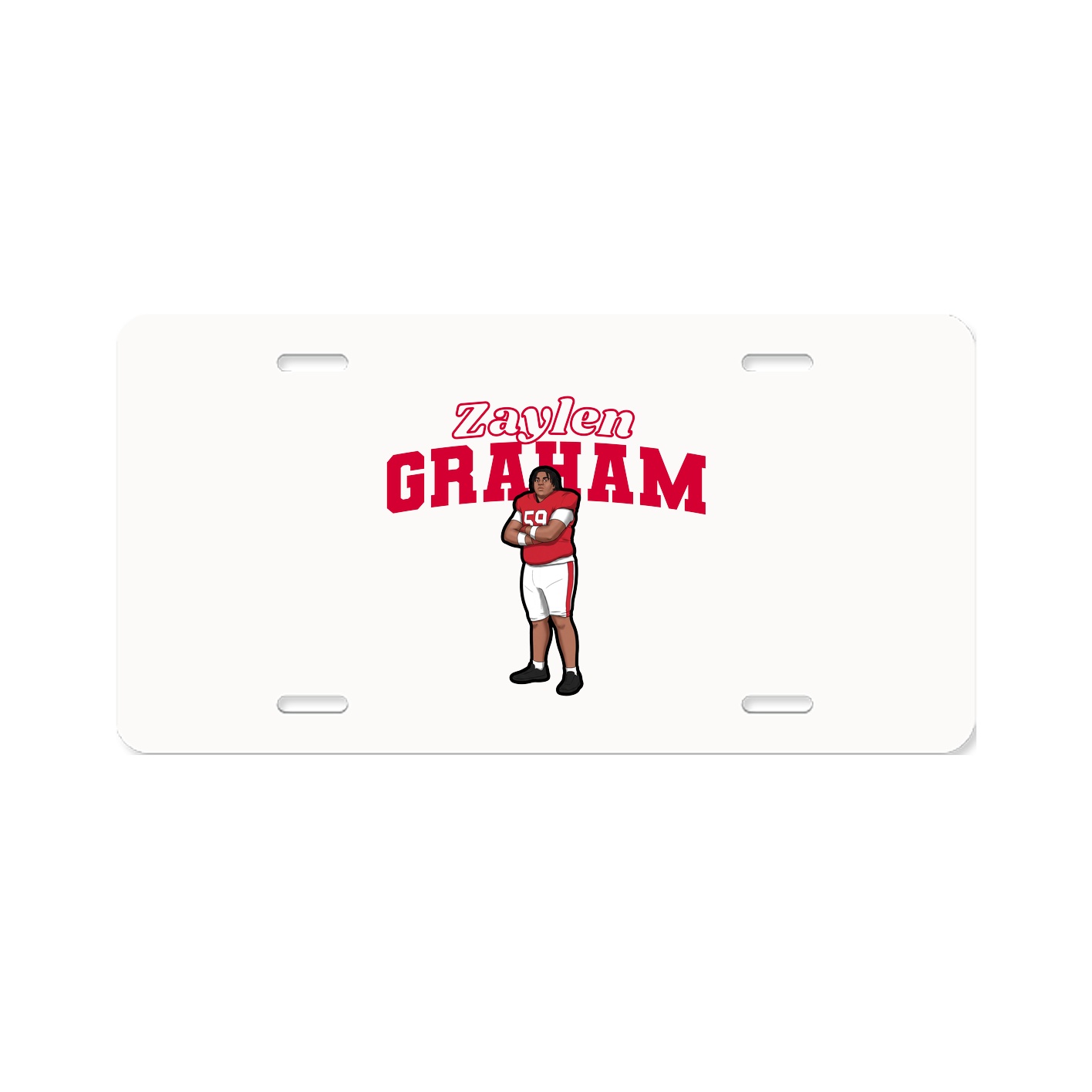 License Plate — Name Arch in Classic