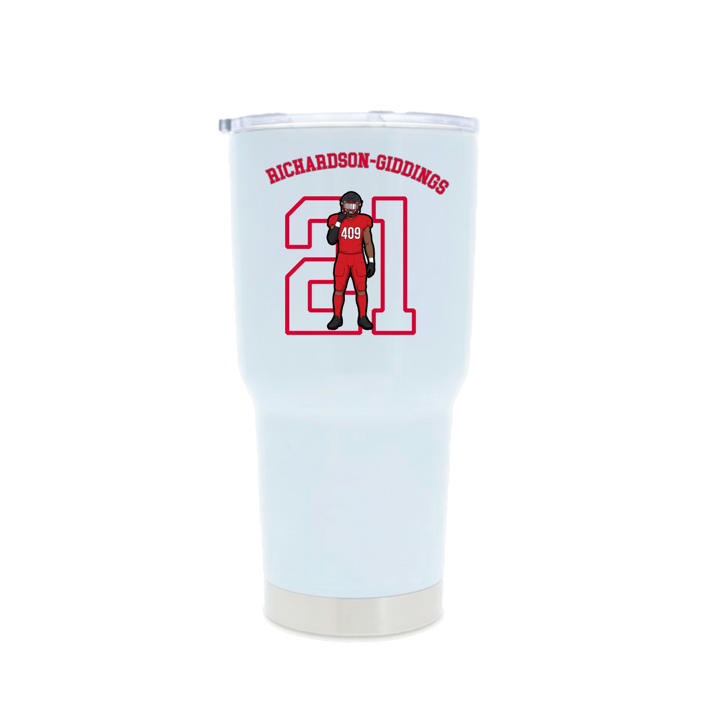 30oz Stainless Steel Tumbler — Shirsey Arch in White