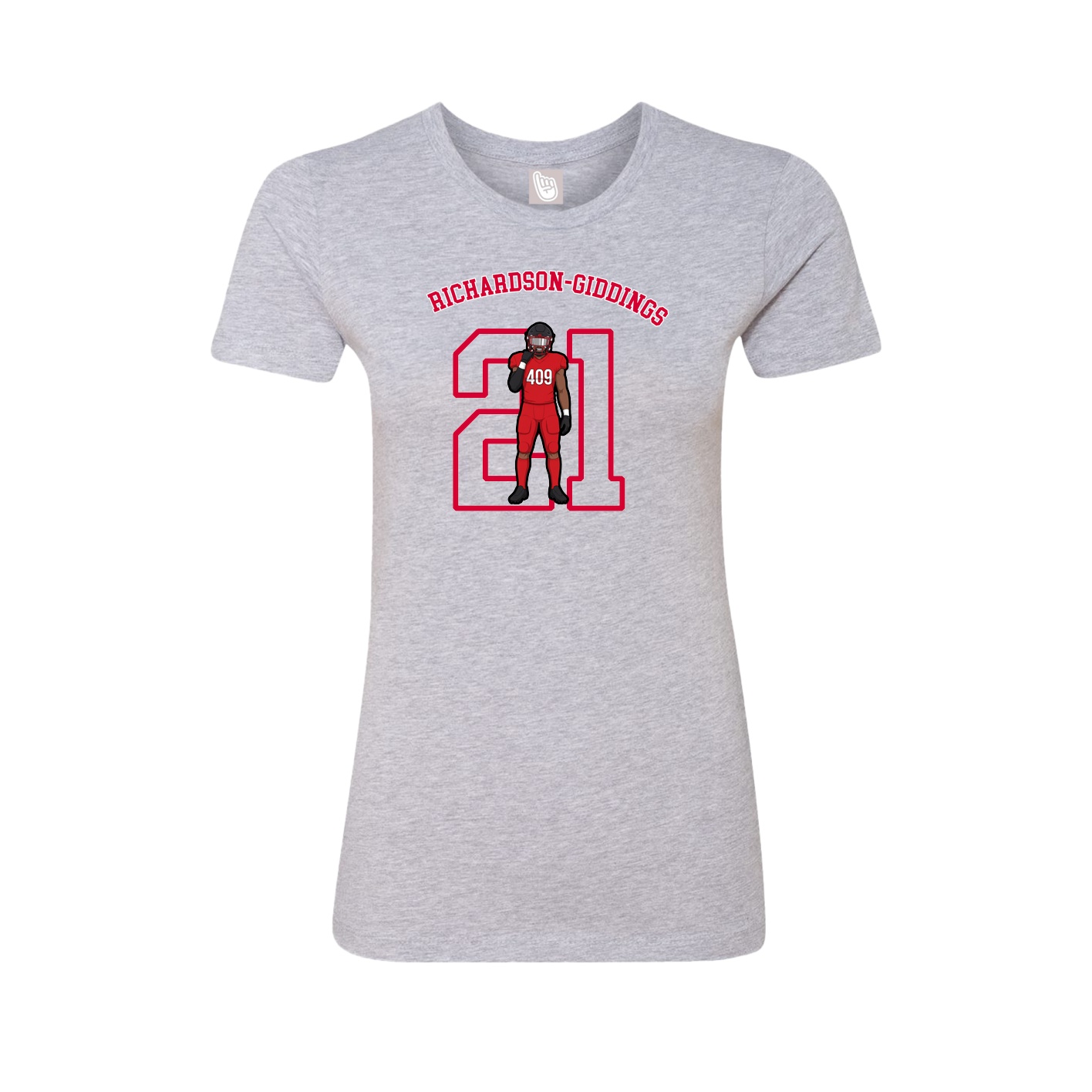 Fitted Women's Tee — Shirsey Arch in Grey
