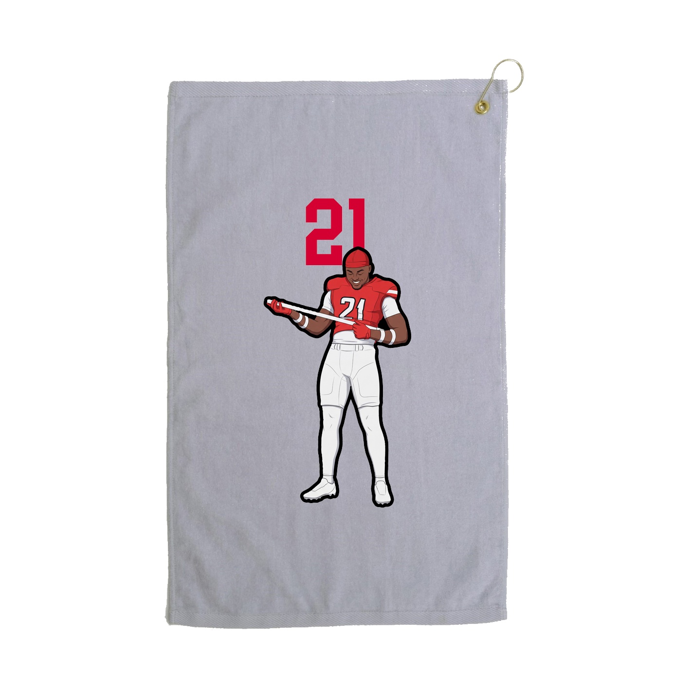 Golf Towel — Number Top in Grey