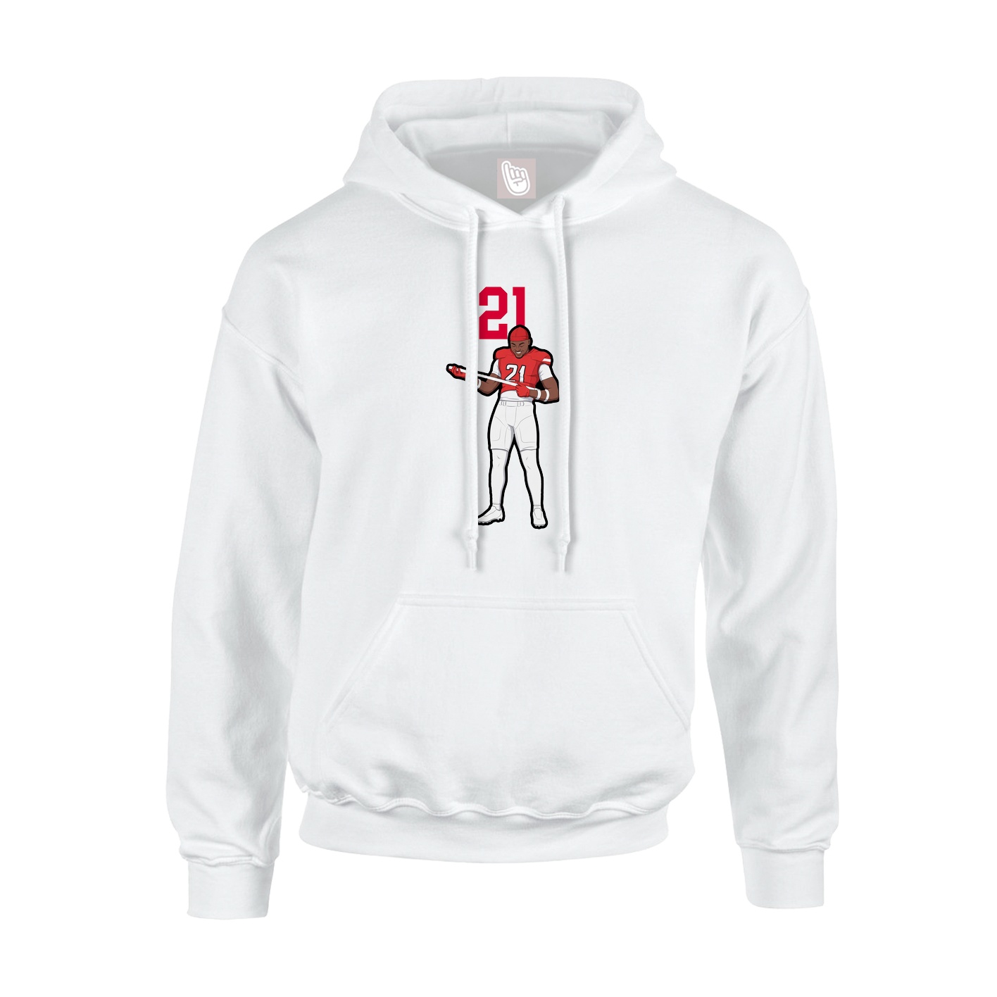 Hoodie — Number Top in White
