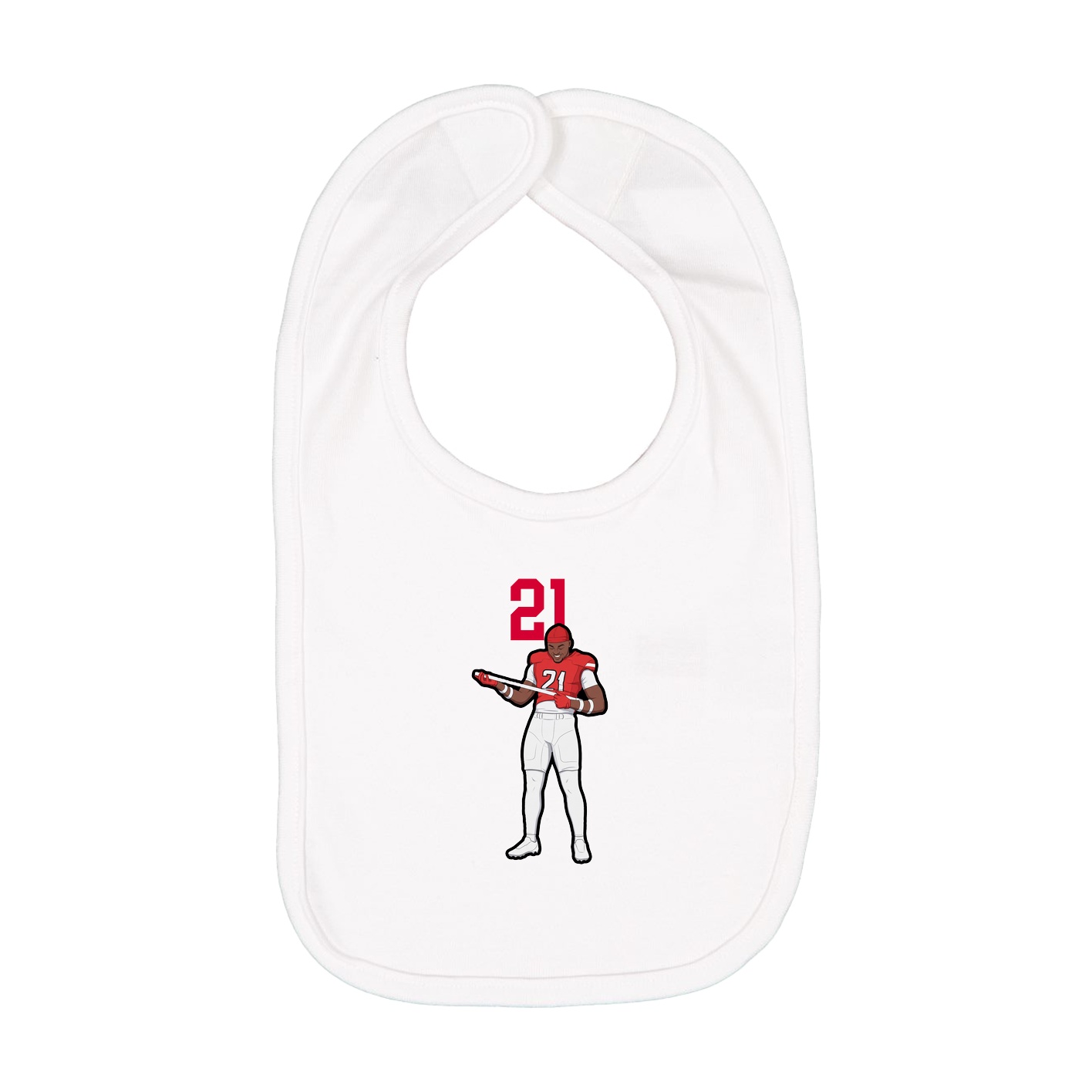 Infant Bib — Number Top in White