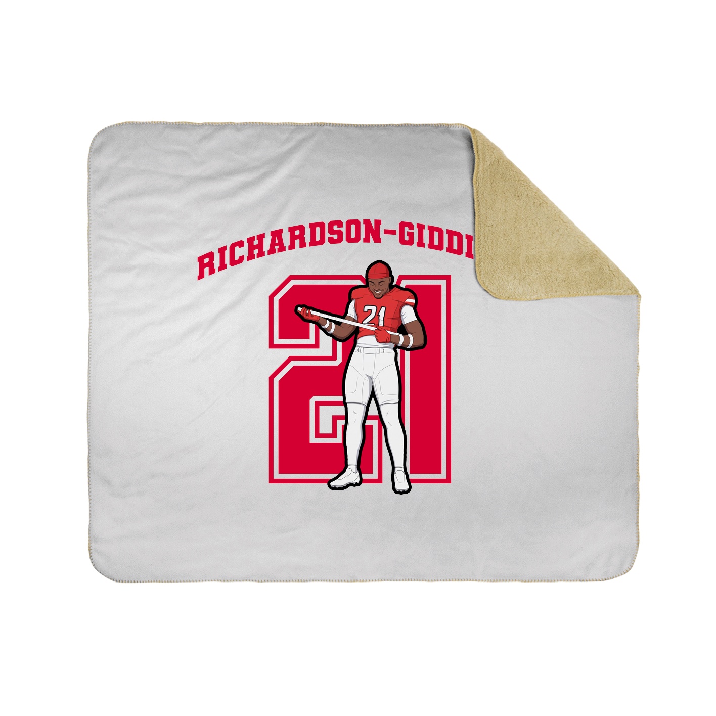 Throw Blanket — Number in White