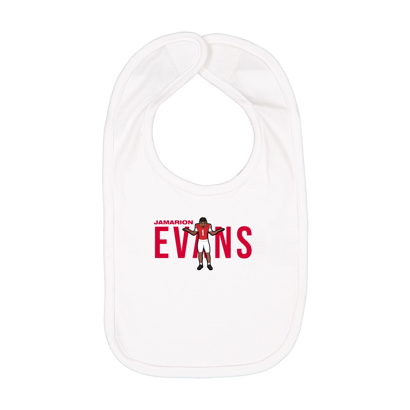 Infant Bib — Player Name in White