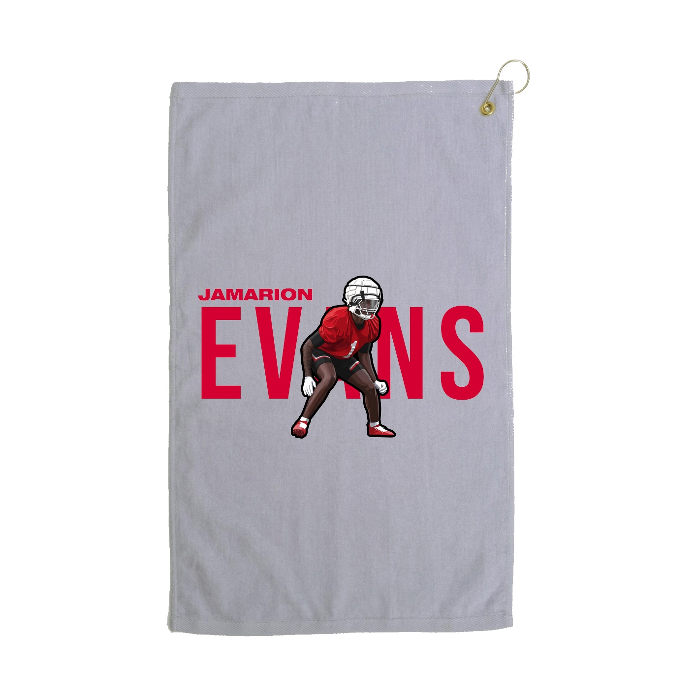 Golf Towel — Player Name in Grey