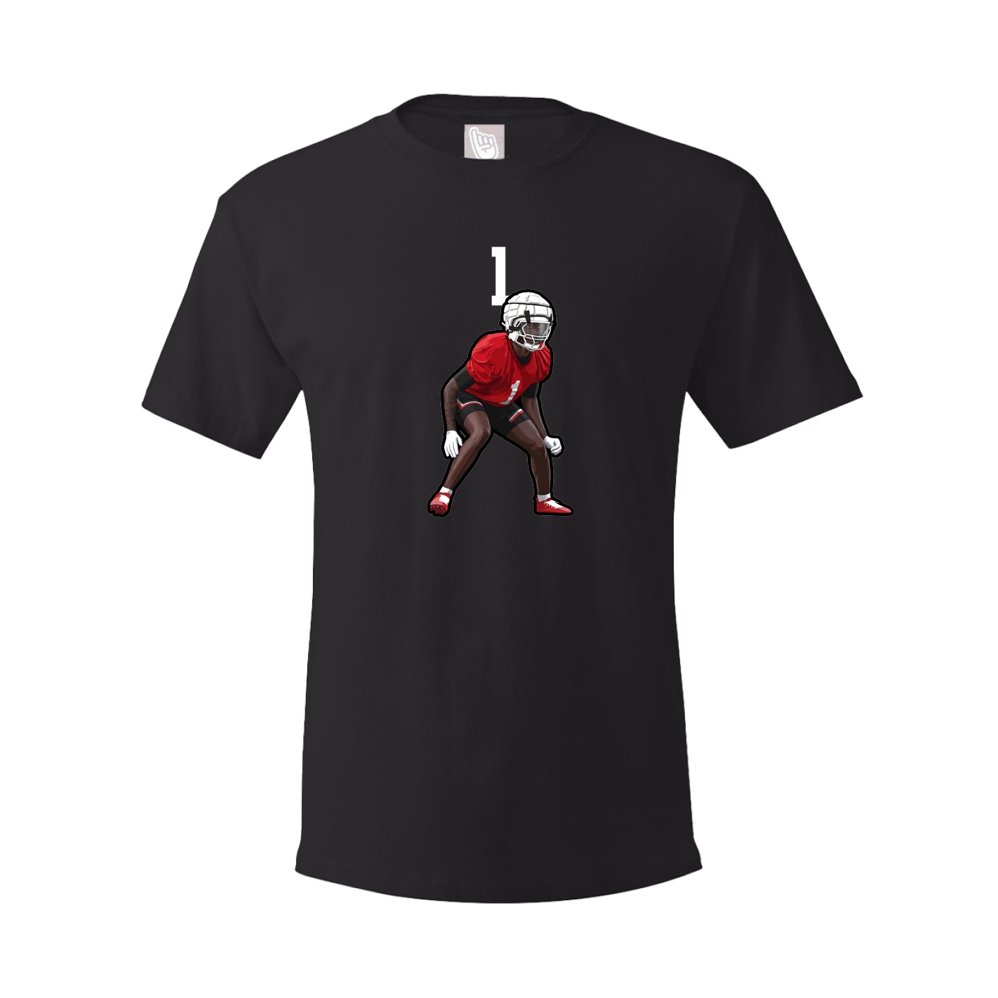 Youth Tee — Number Top in Black