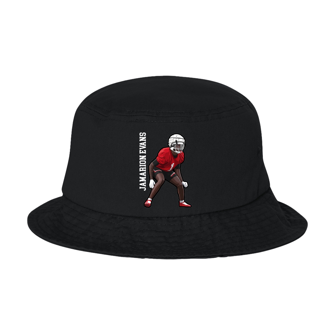 Bucket Cap — Name Vertical in Black