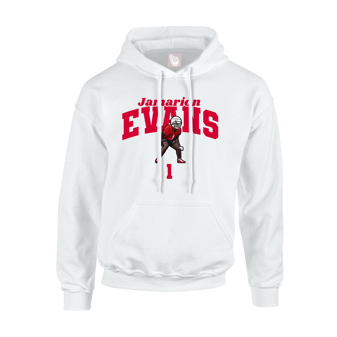 Hoodie — Signature Arch in White