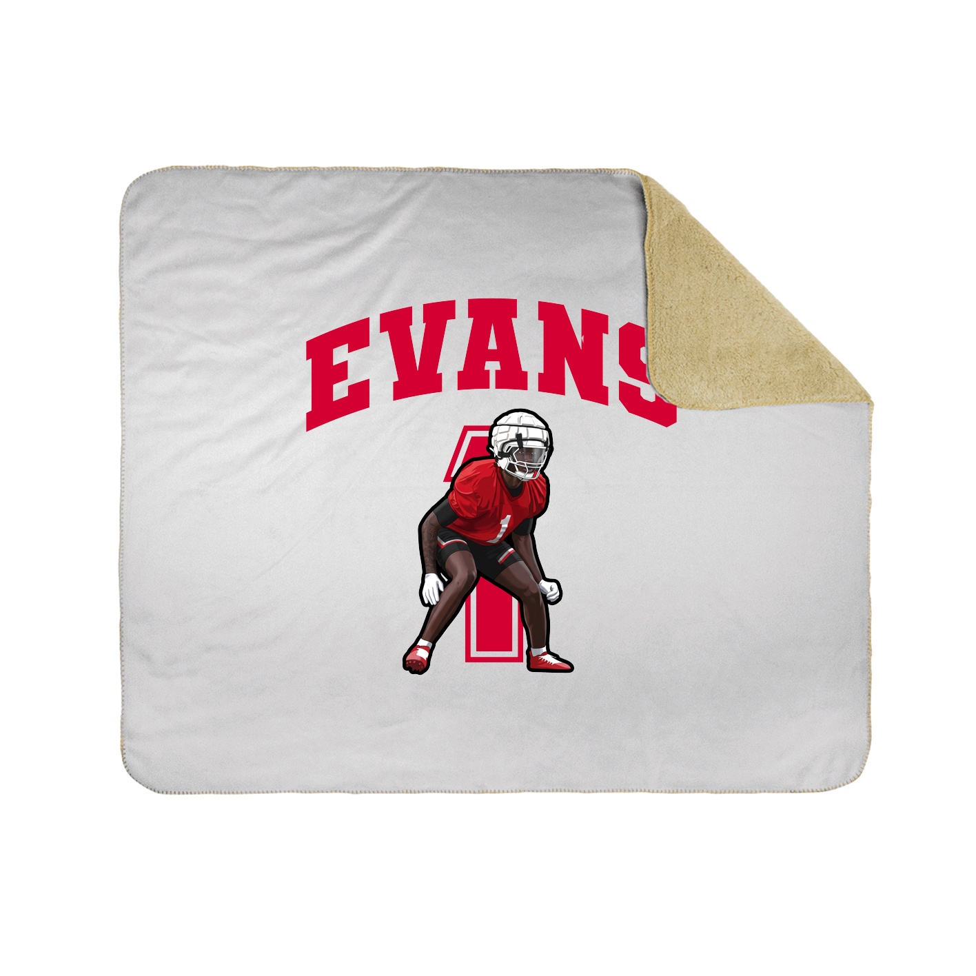 Throw Blanket — Number in White