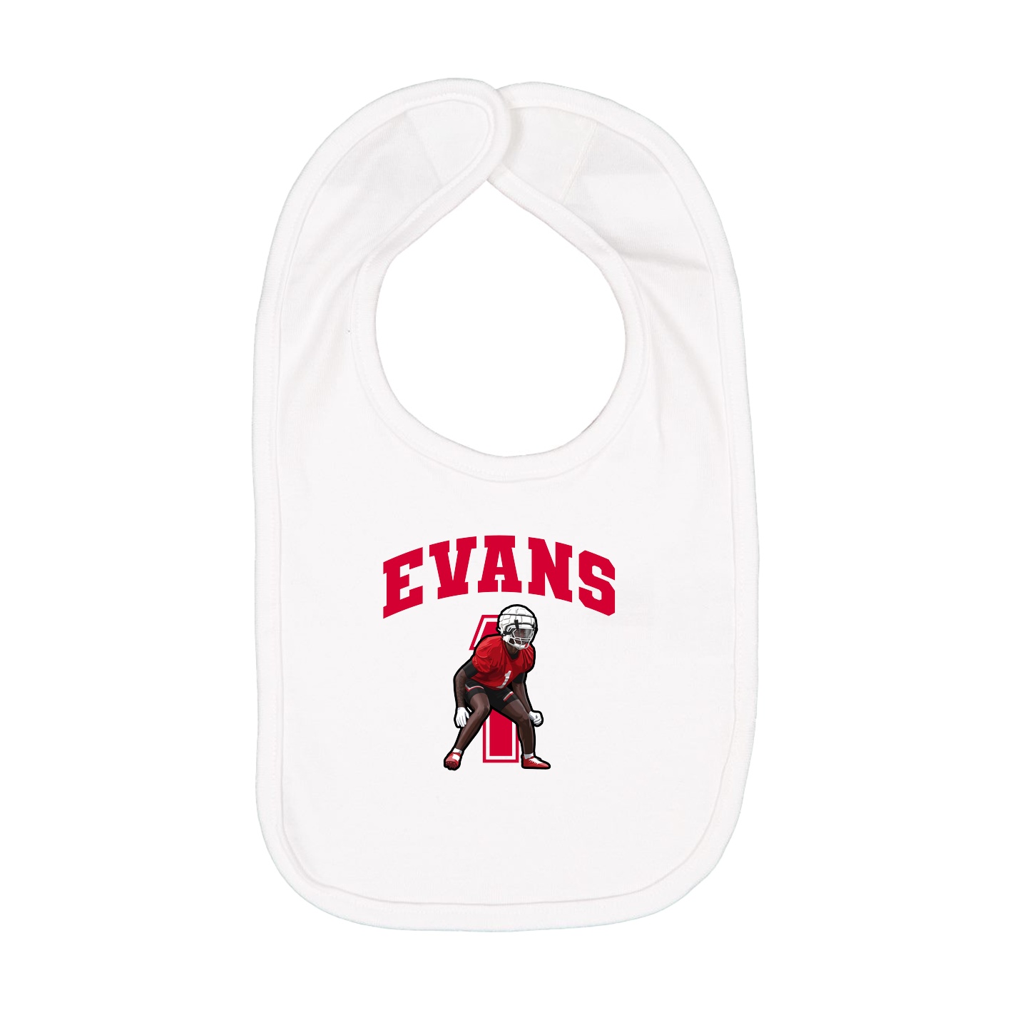 Infant Bib — Number in White