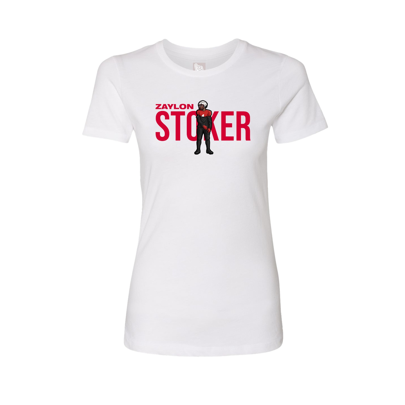 Fitted Women's Tee — Player Name in White