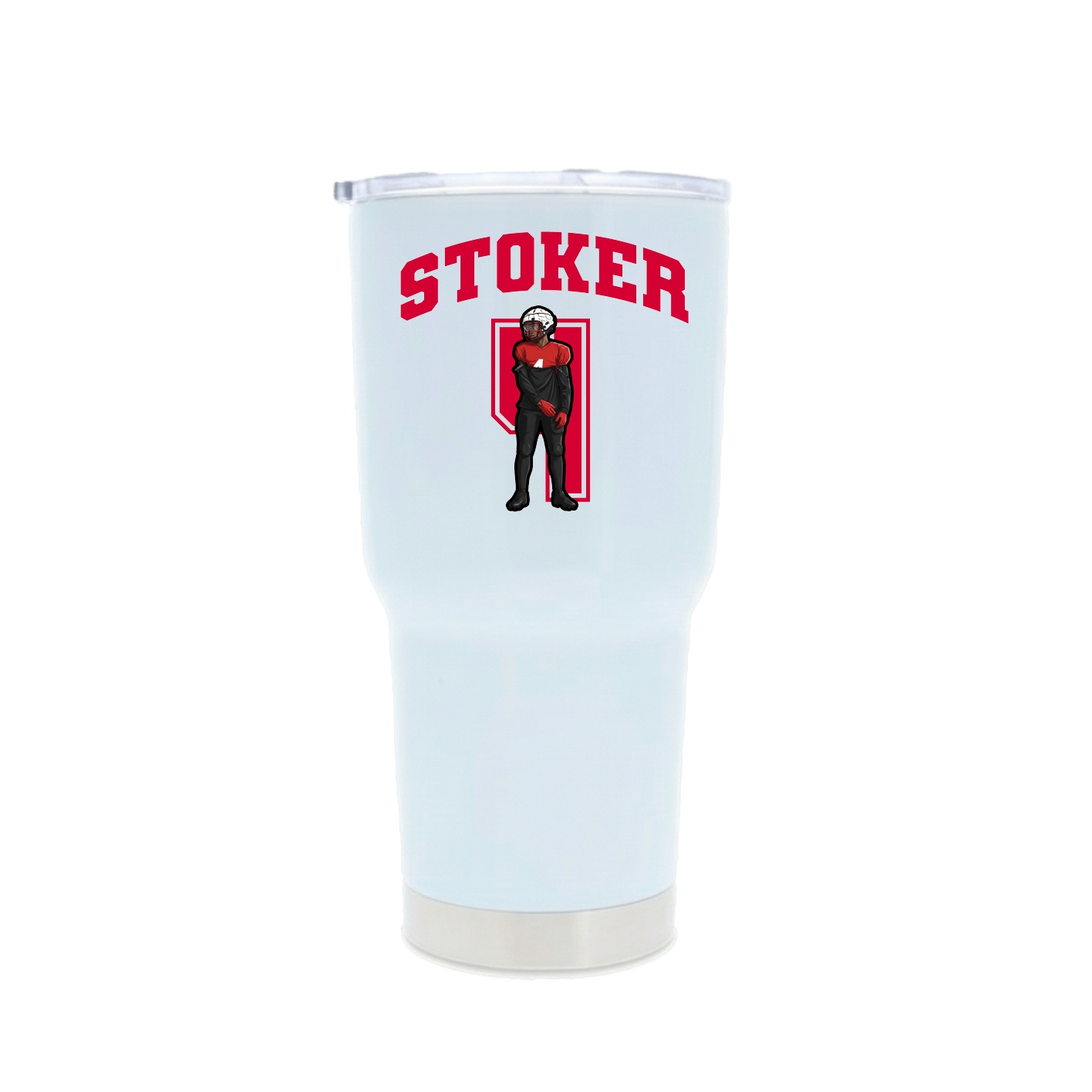 30oz Stainless Steel Tumbler — Number in White