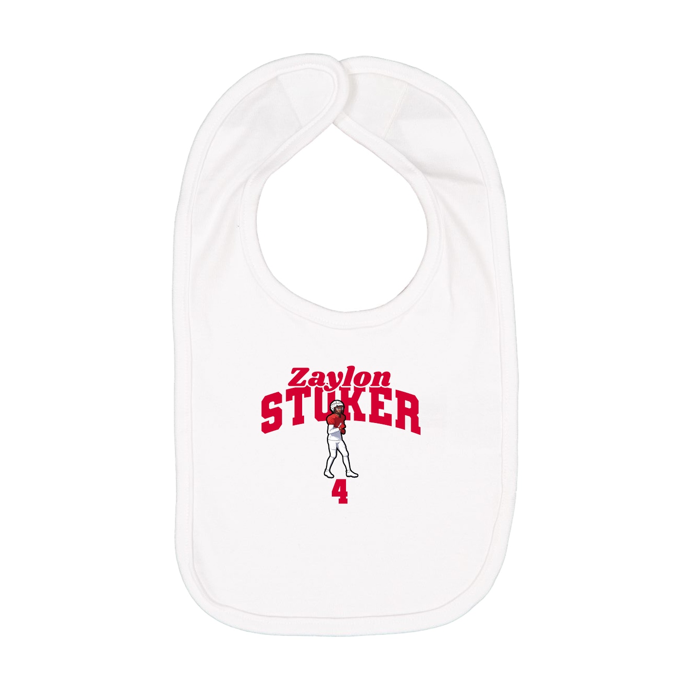 Infant Bib — Signature Arch in White