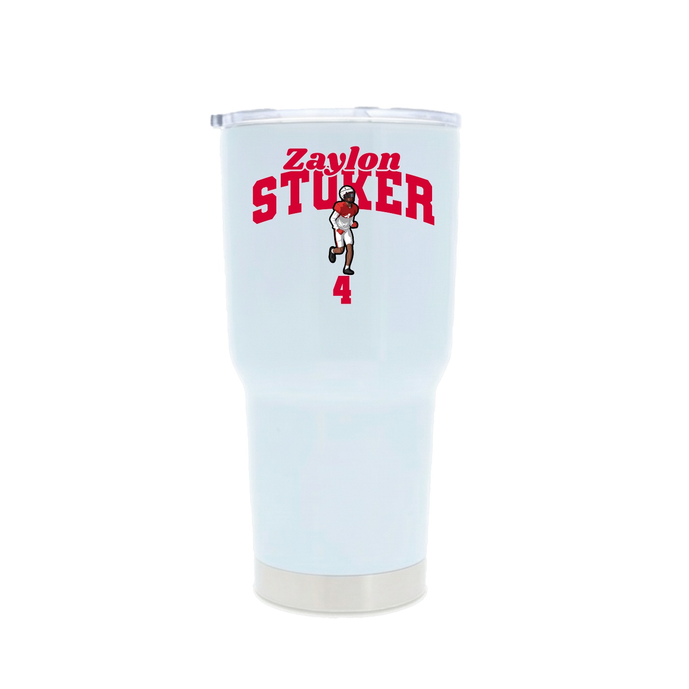 30oz Stainless Steel Tumbler — Signature Arch in White