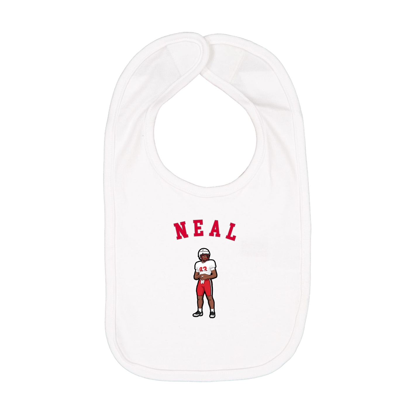 Infant Bib — Shirsey Arch in White