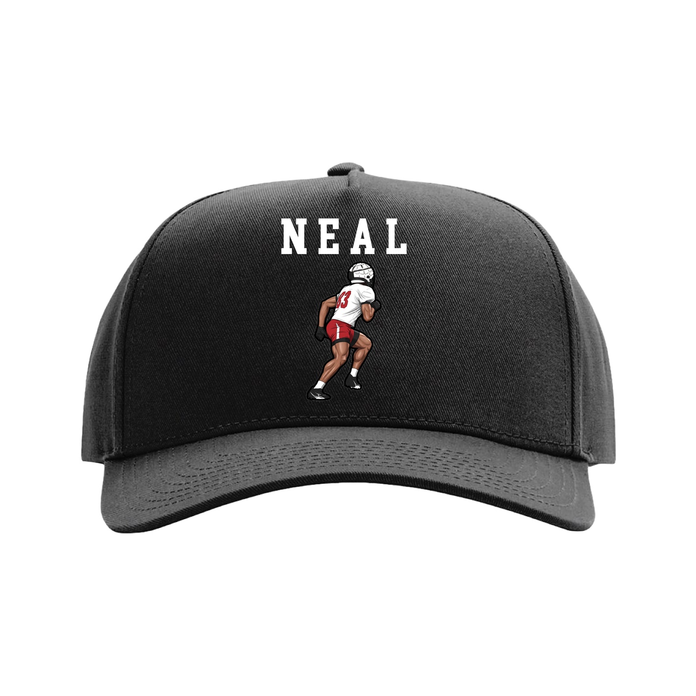 Full Fabric Five-Panel Champ Cap — Shirsey in Black