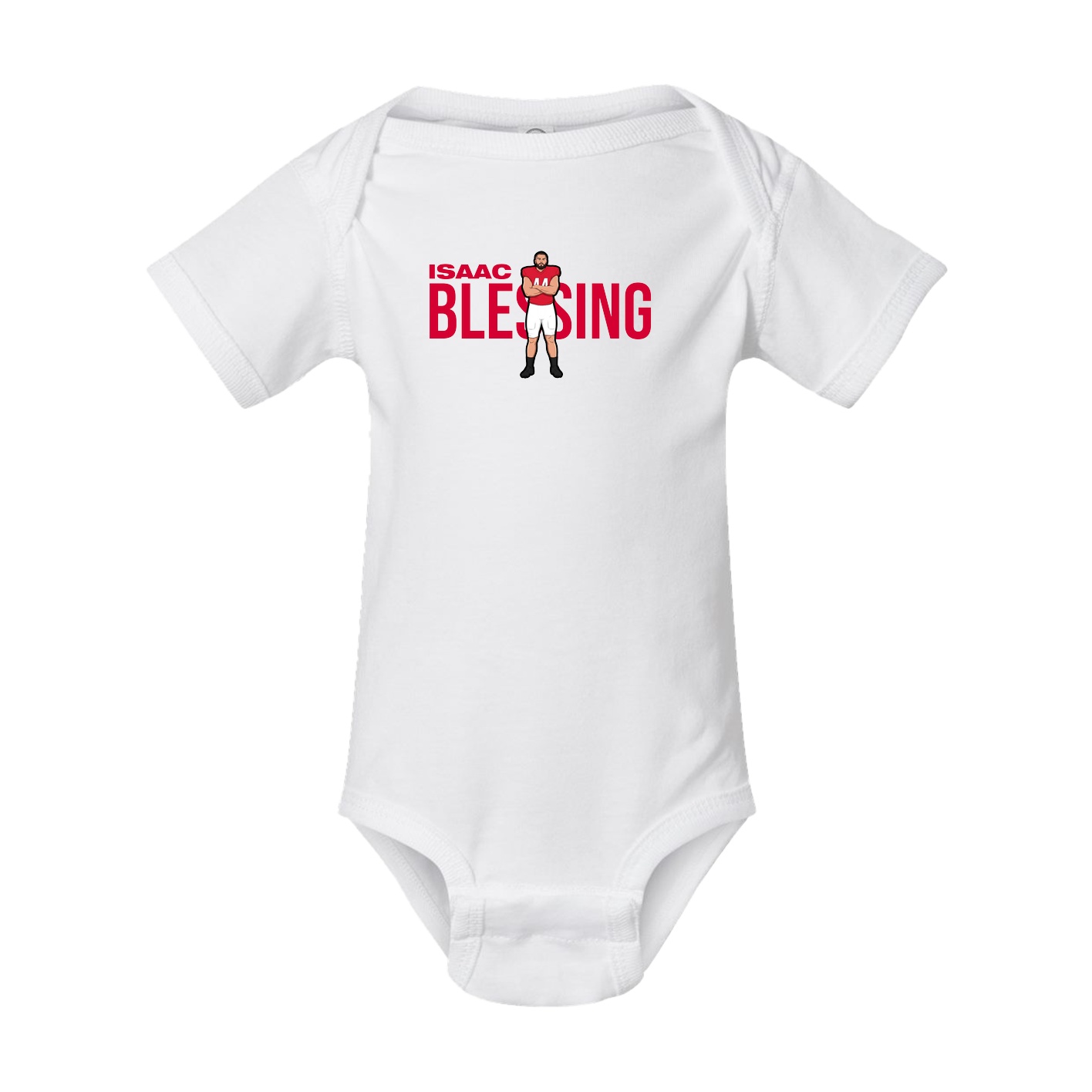 Baby Onesie — Player Name in White