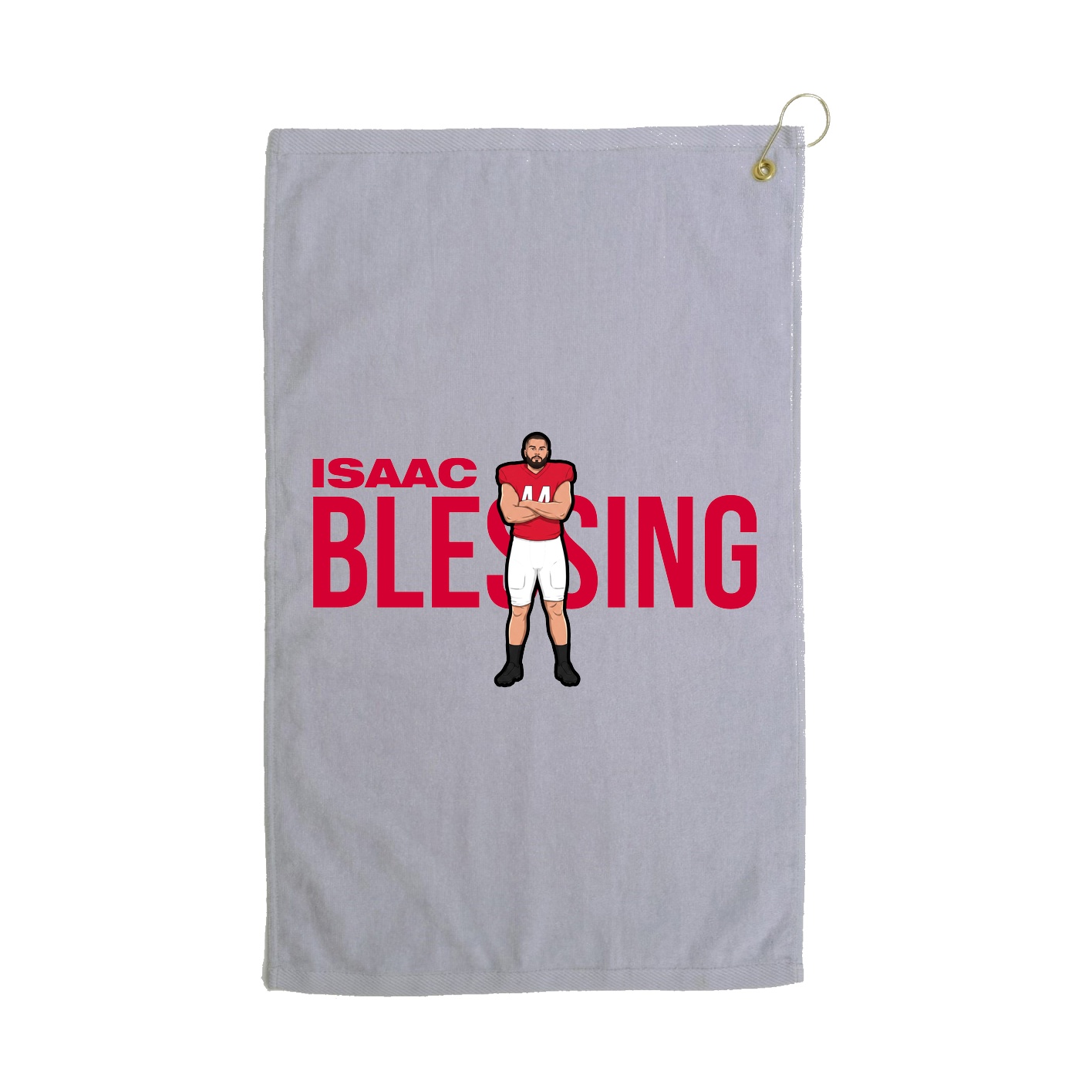 Golf Towel — Player Name in Grey