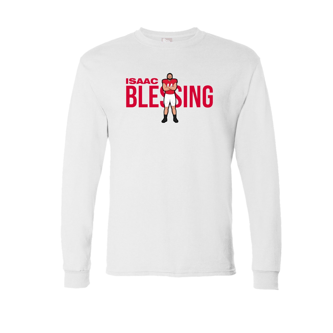 Long Sleeve Tee — Player Name in White