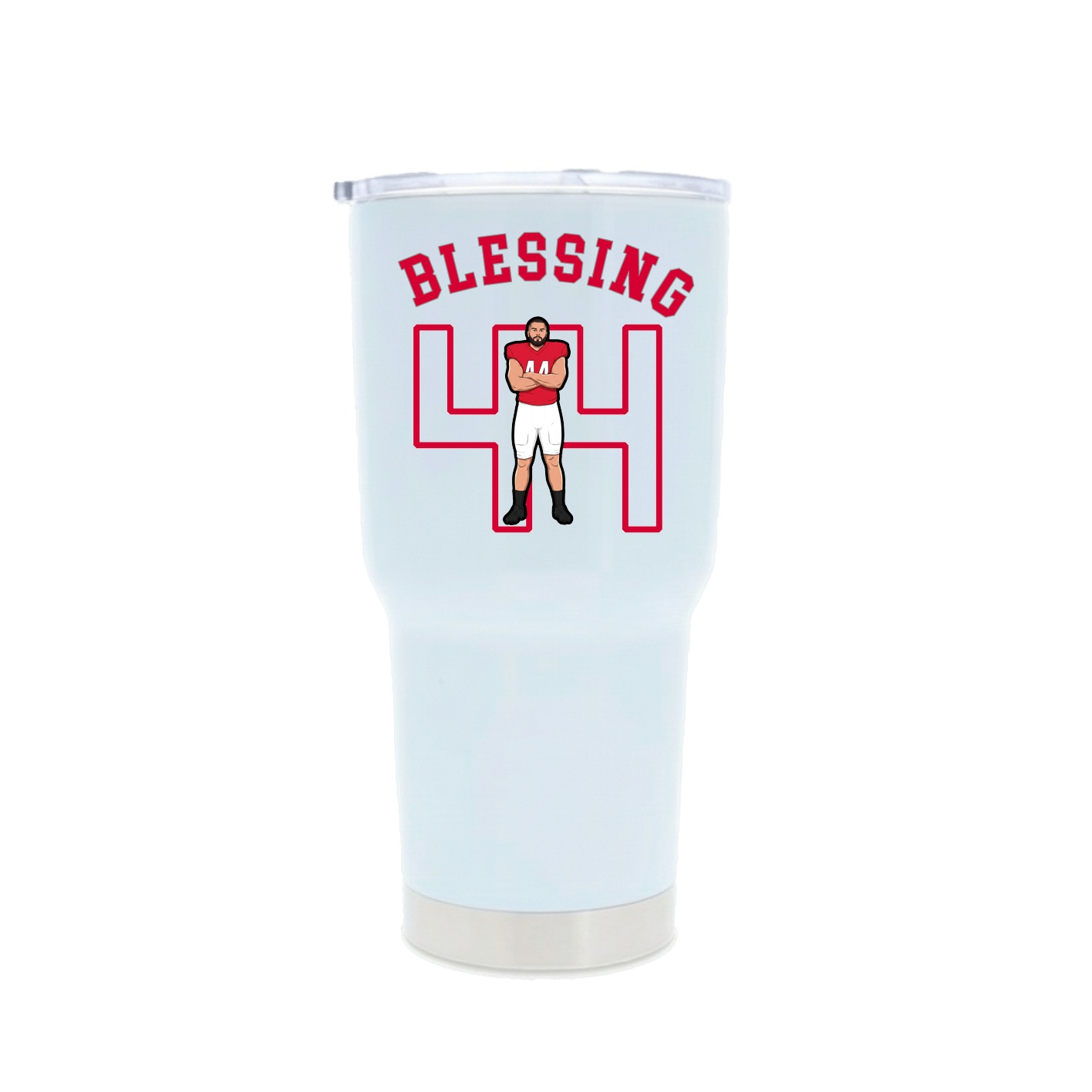 30oz Stainless Steel Tumbler — Shirsey Arch in White
