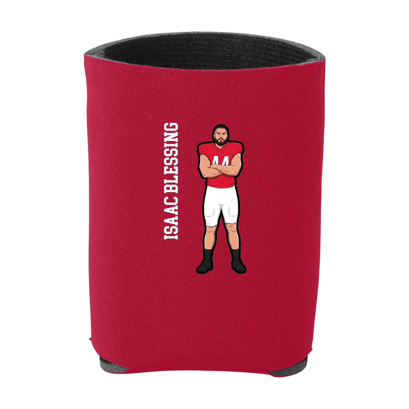 Can Holder — Name Vertical in Red