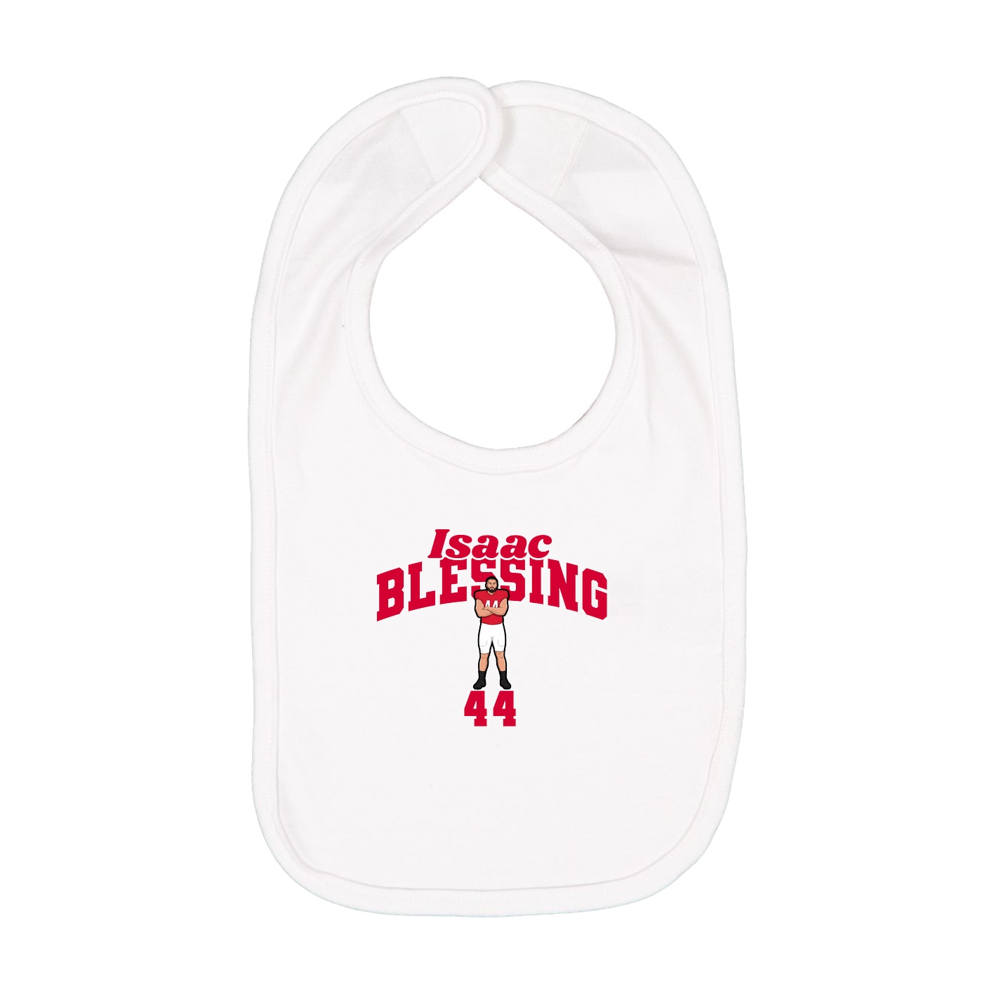 Infant Bib — Signature Arch in White