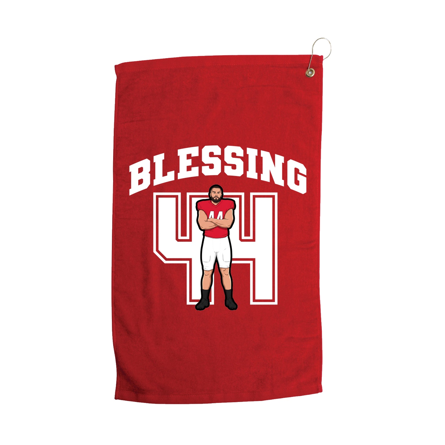 Golf Towel — Number in Red