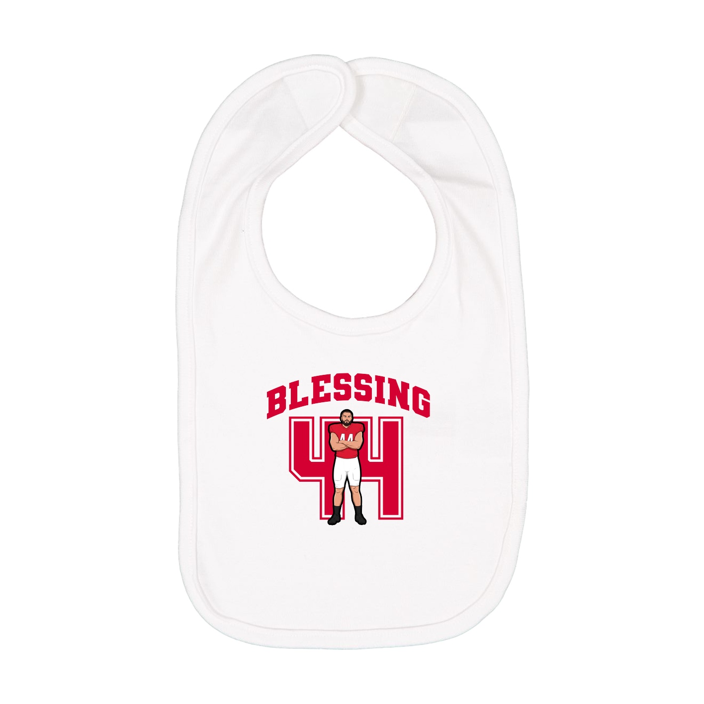 Infant Bib — Number in White