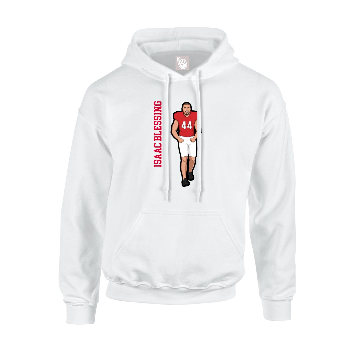 Hoodie — Name Vertical in White