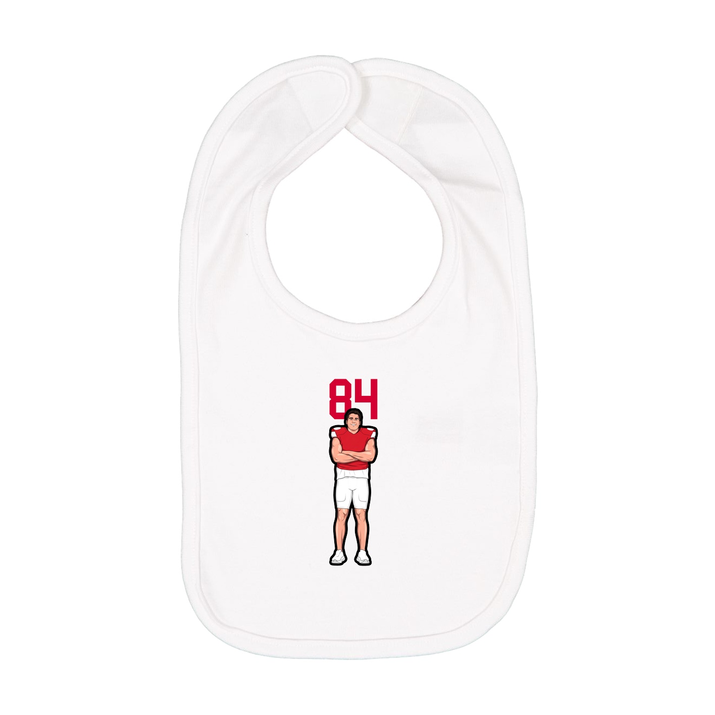 Infant Bib — Number Top in White