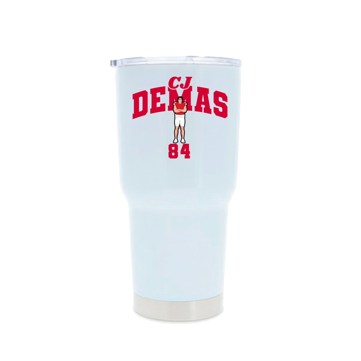30oz Stainless Steel Tumbler — Signature Arch in White