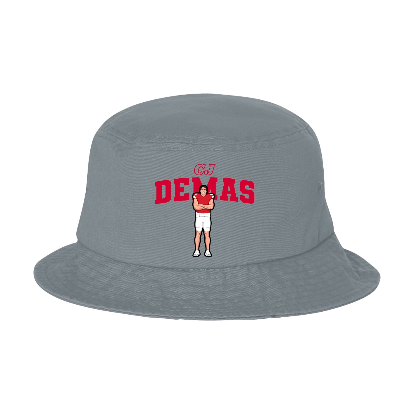 Bucket Cap — Name Arch in Grey