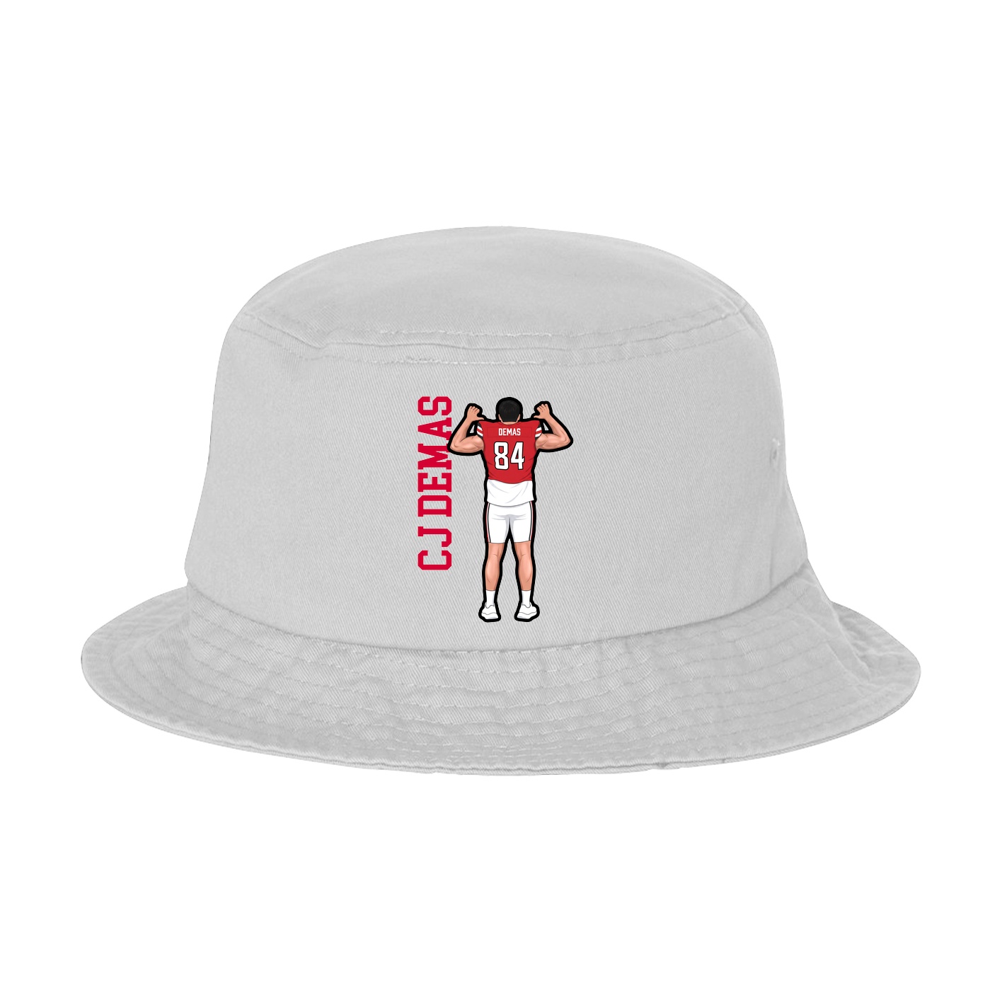 Bucket Cap — Name Vertical in White
