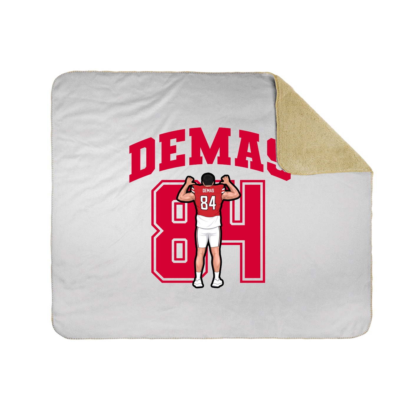 Throw Blanket — Number in White