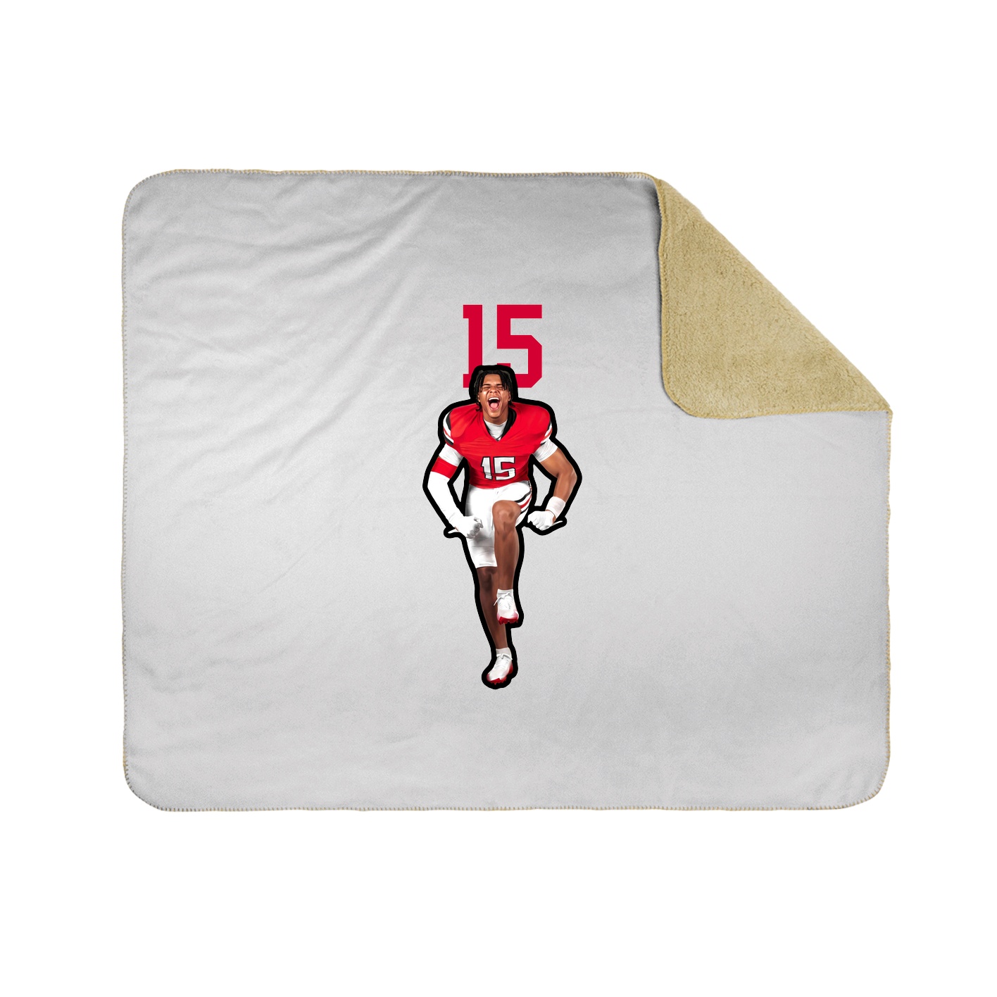Throw Blanket — Number Top in White