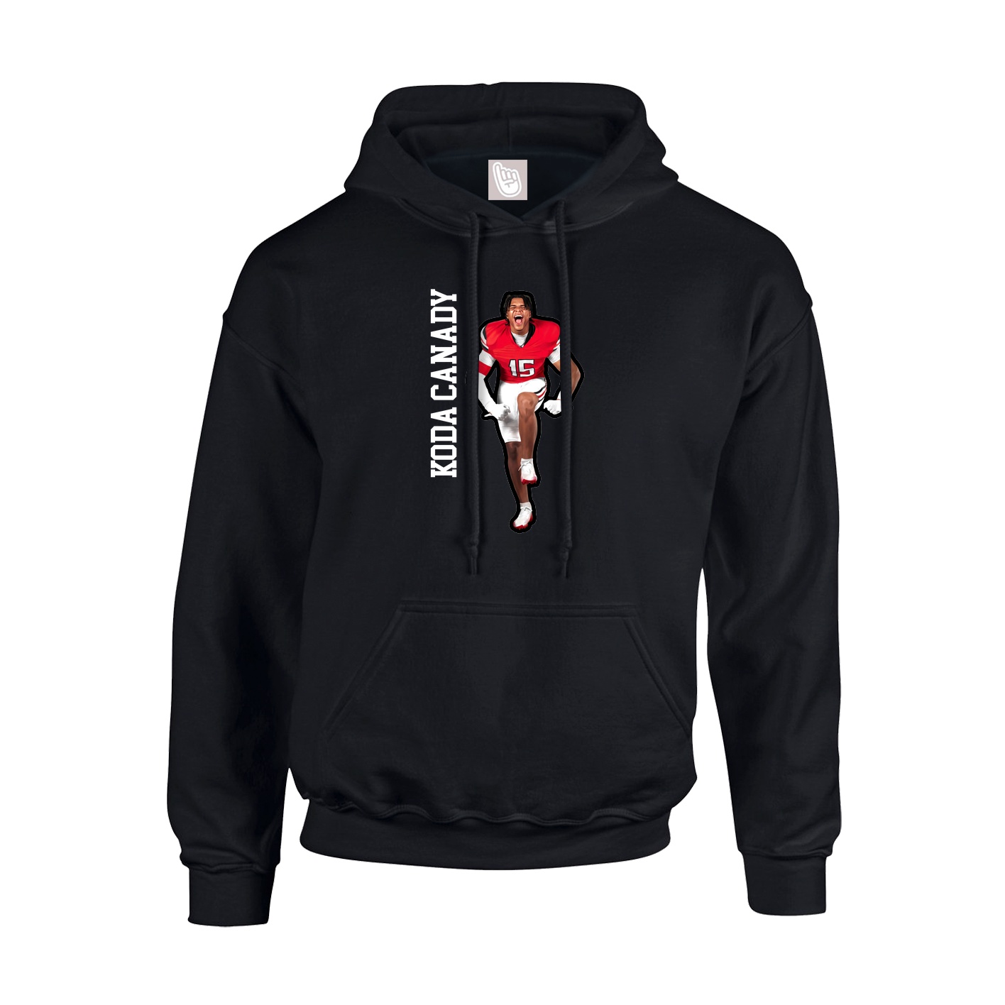 Youth Hoodie — Name Vertical in Black