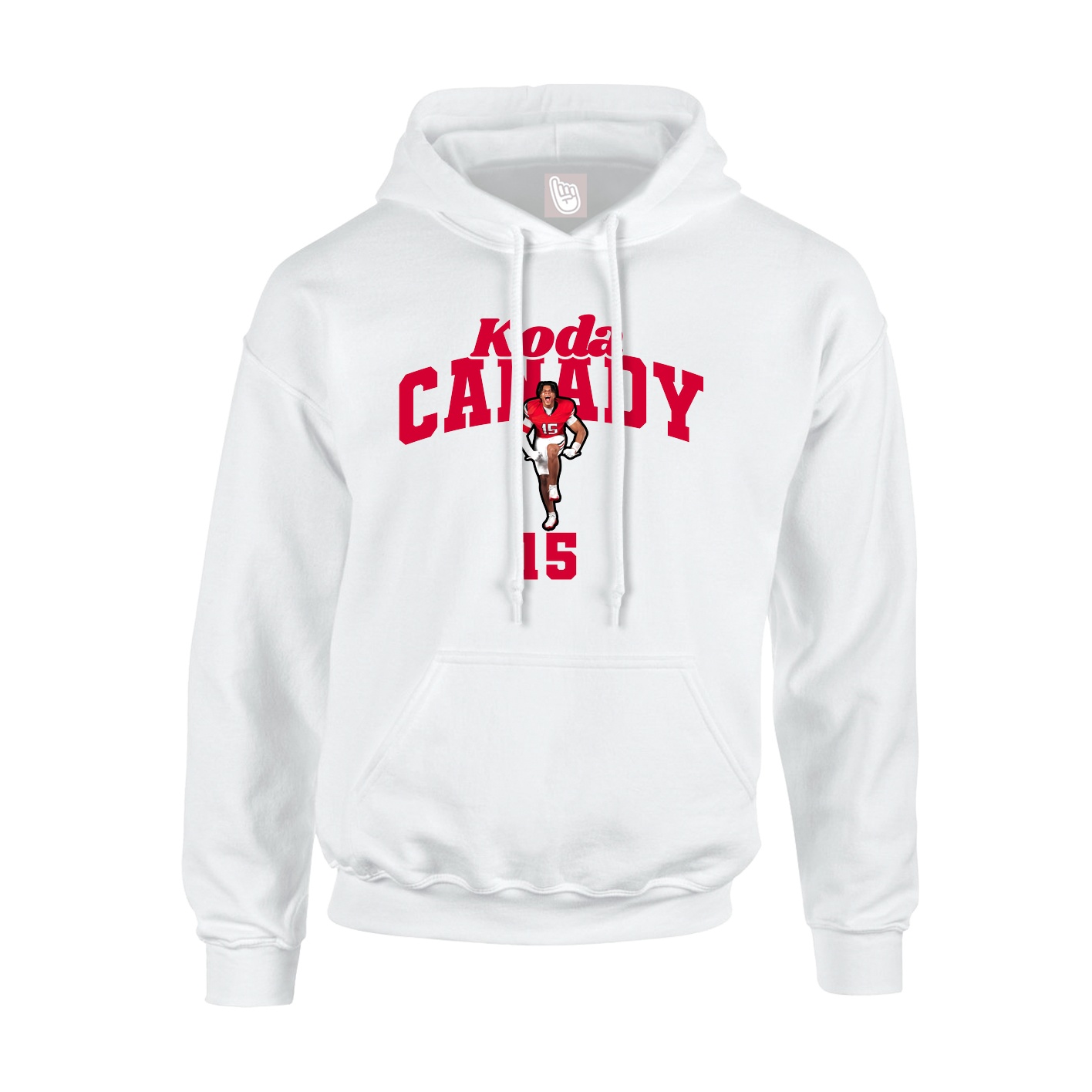 Youth Hoodie — Signature Arch in White