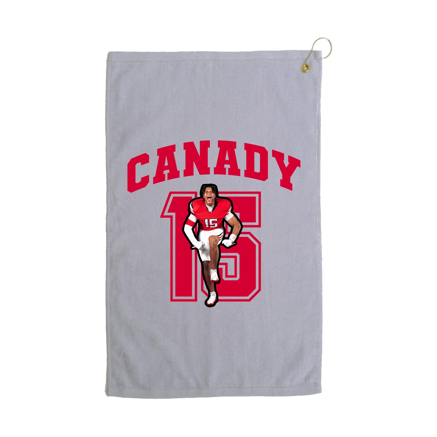 Golf Towel — Number in Grey