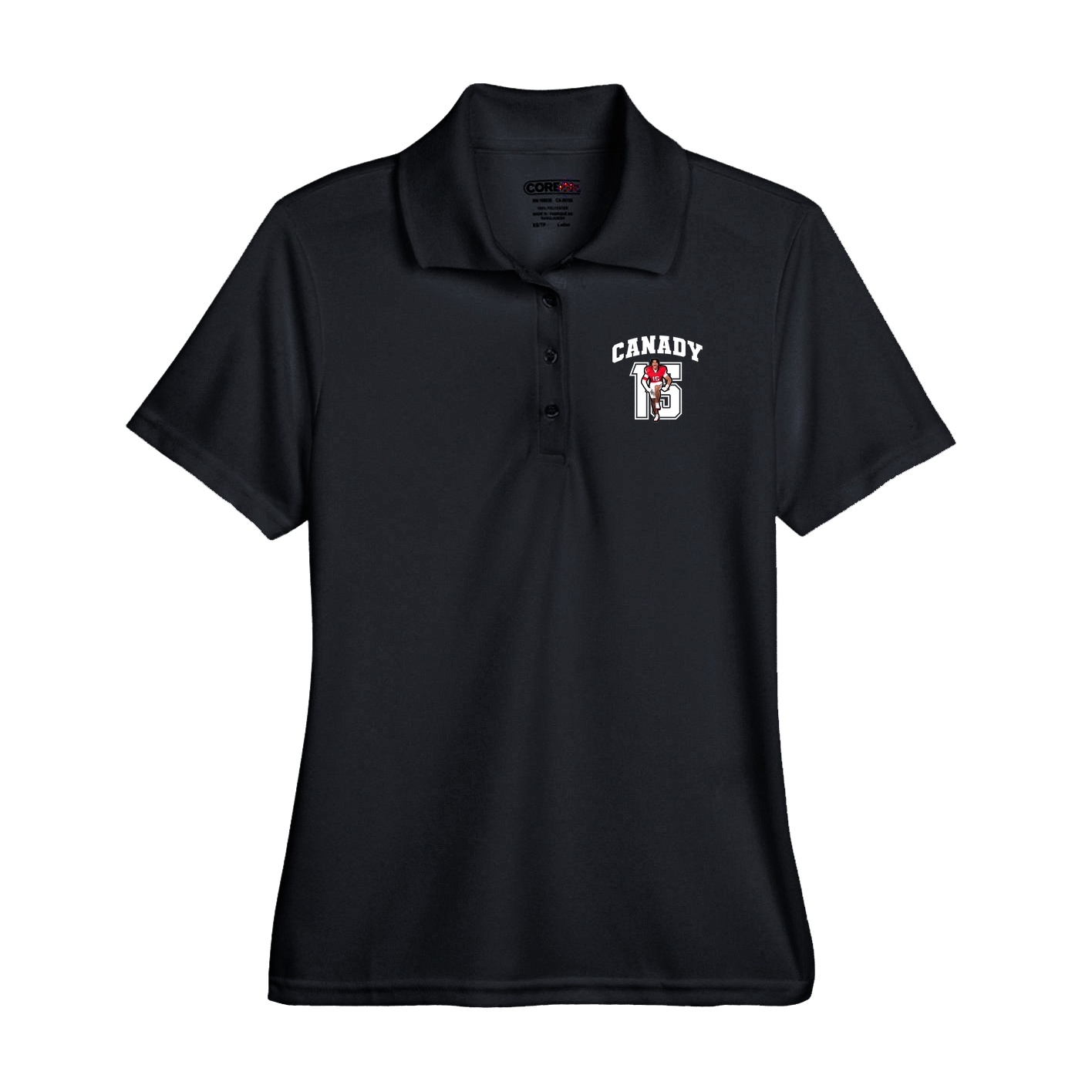 Performance Polo — Number in Black
