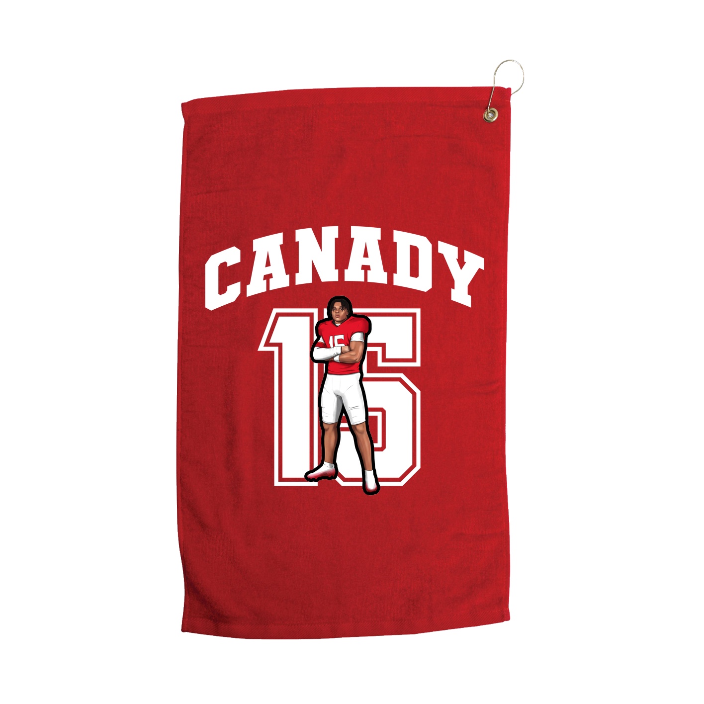 Golf Towel — Number in Red