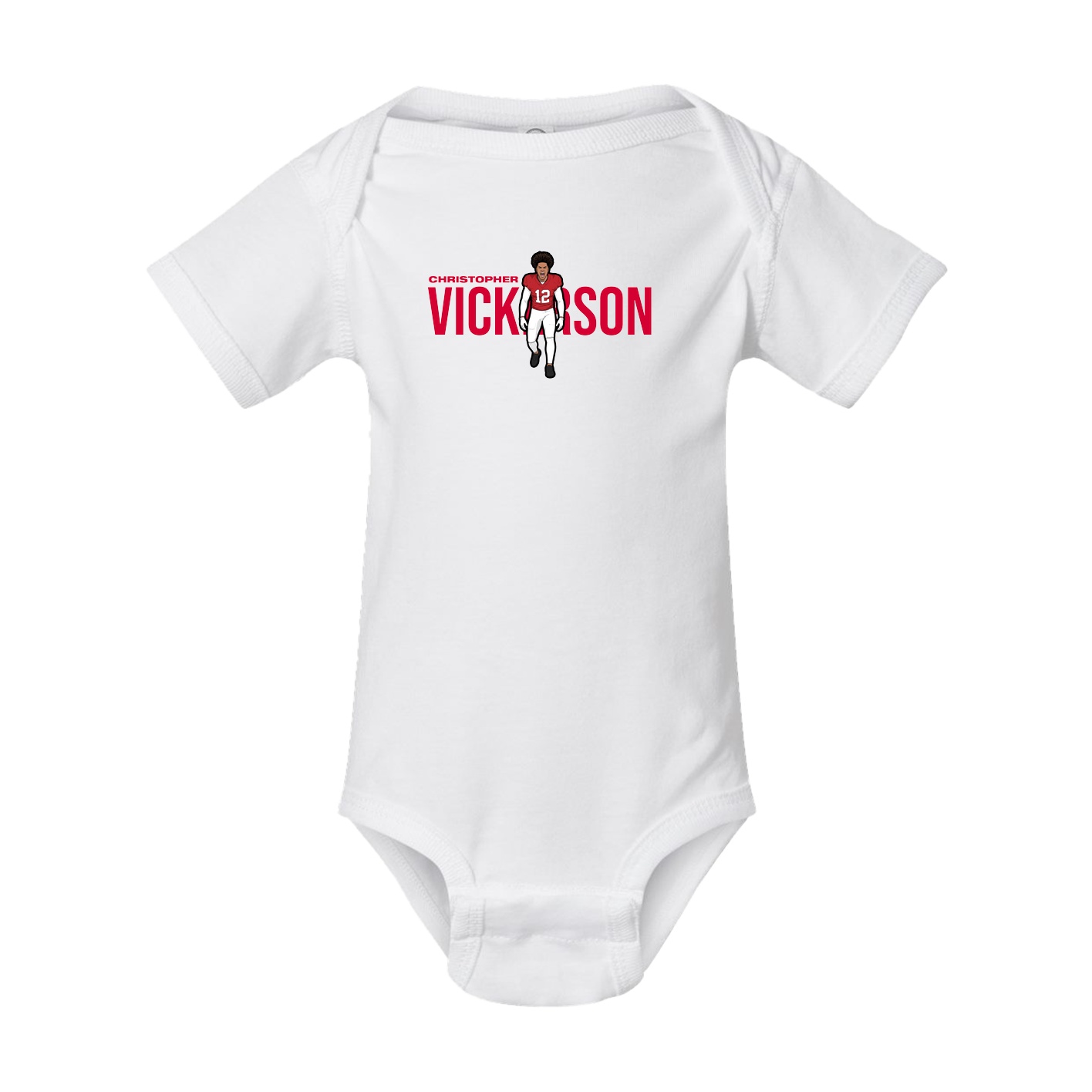 Baby Onesie — Player Name in White