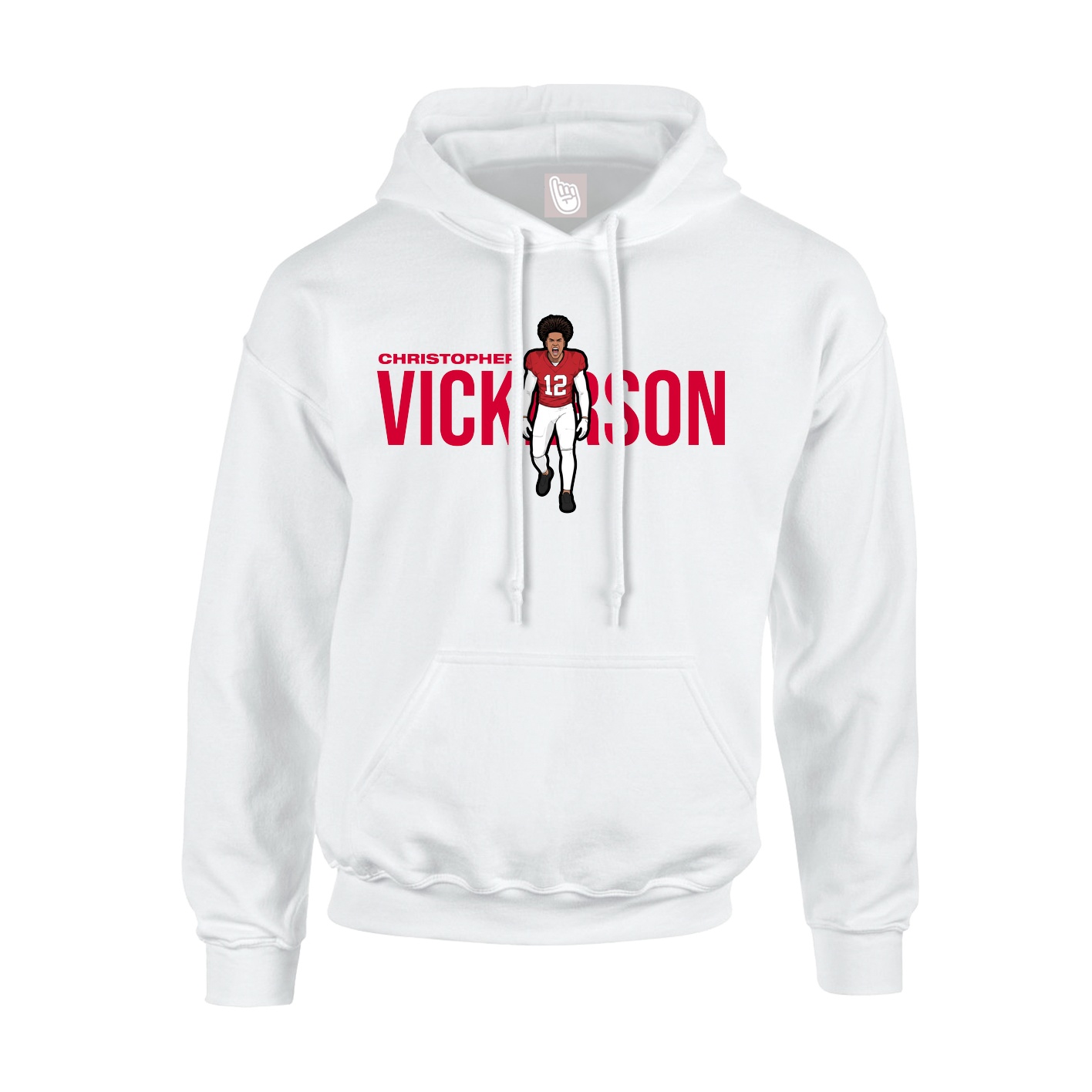 Youth Hoodie — Player Name in White