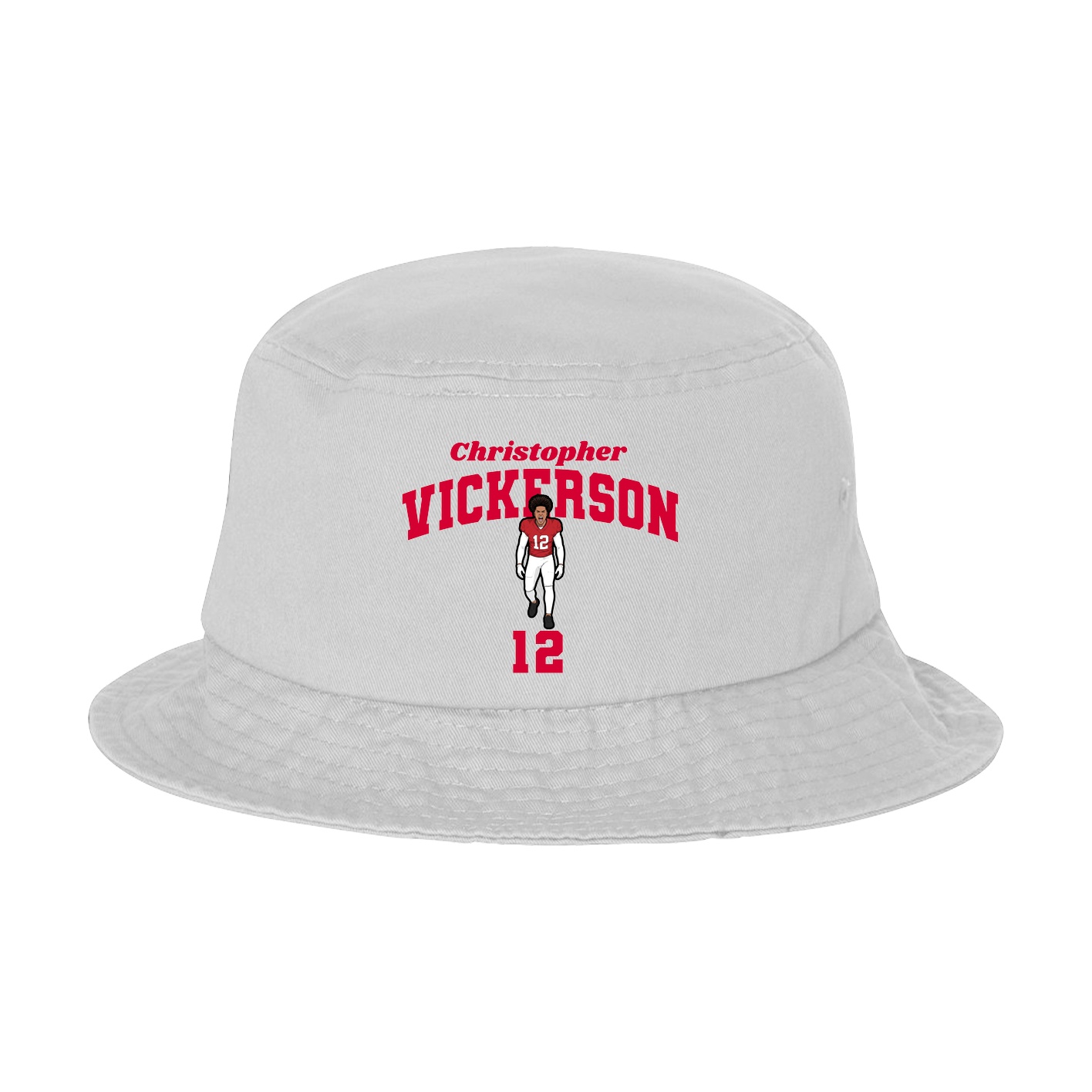 Bucket Cap — Signature Arch in White