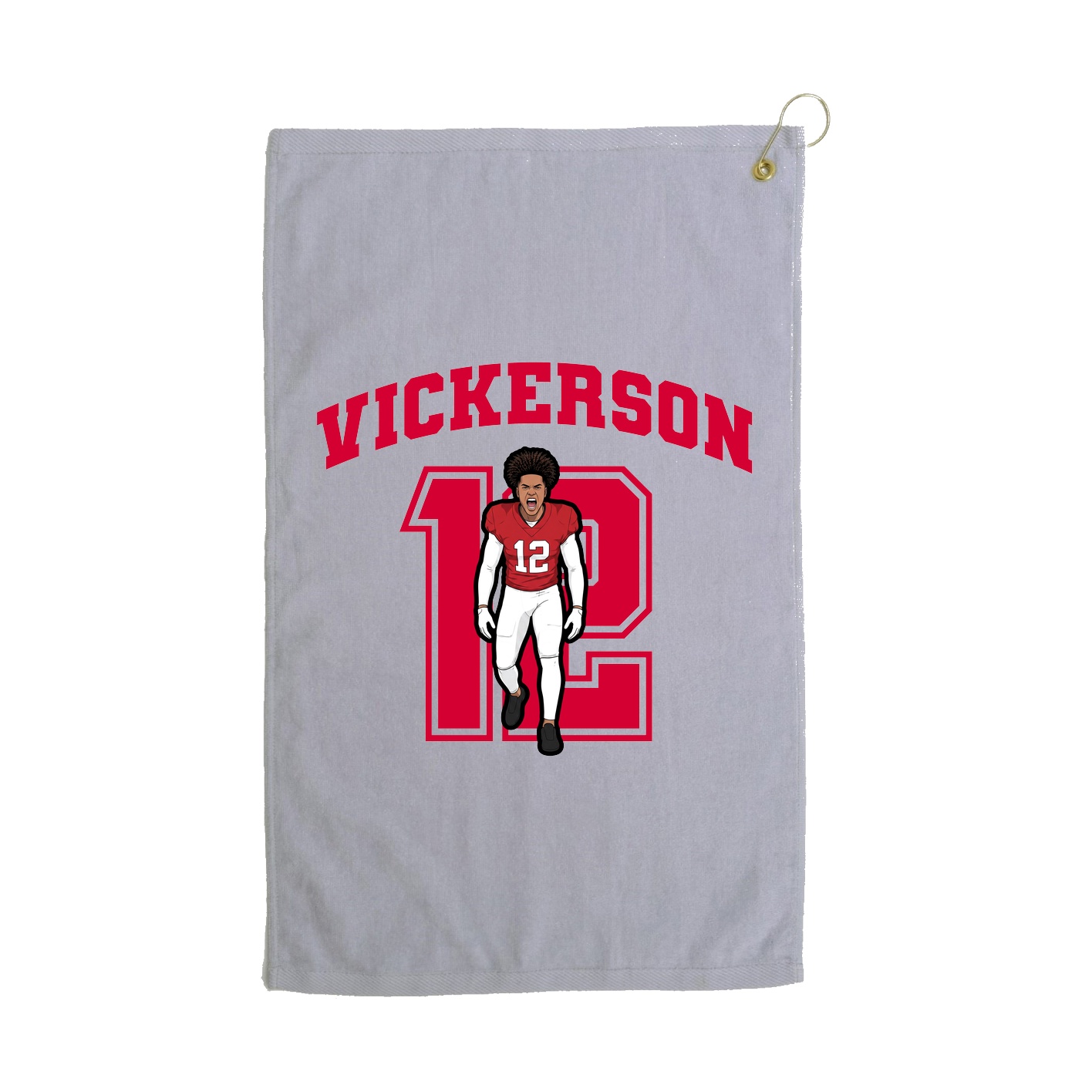 Golf Towel — Number in Grey