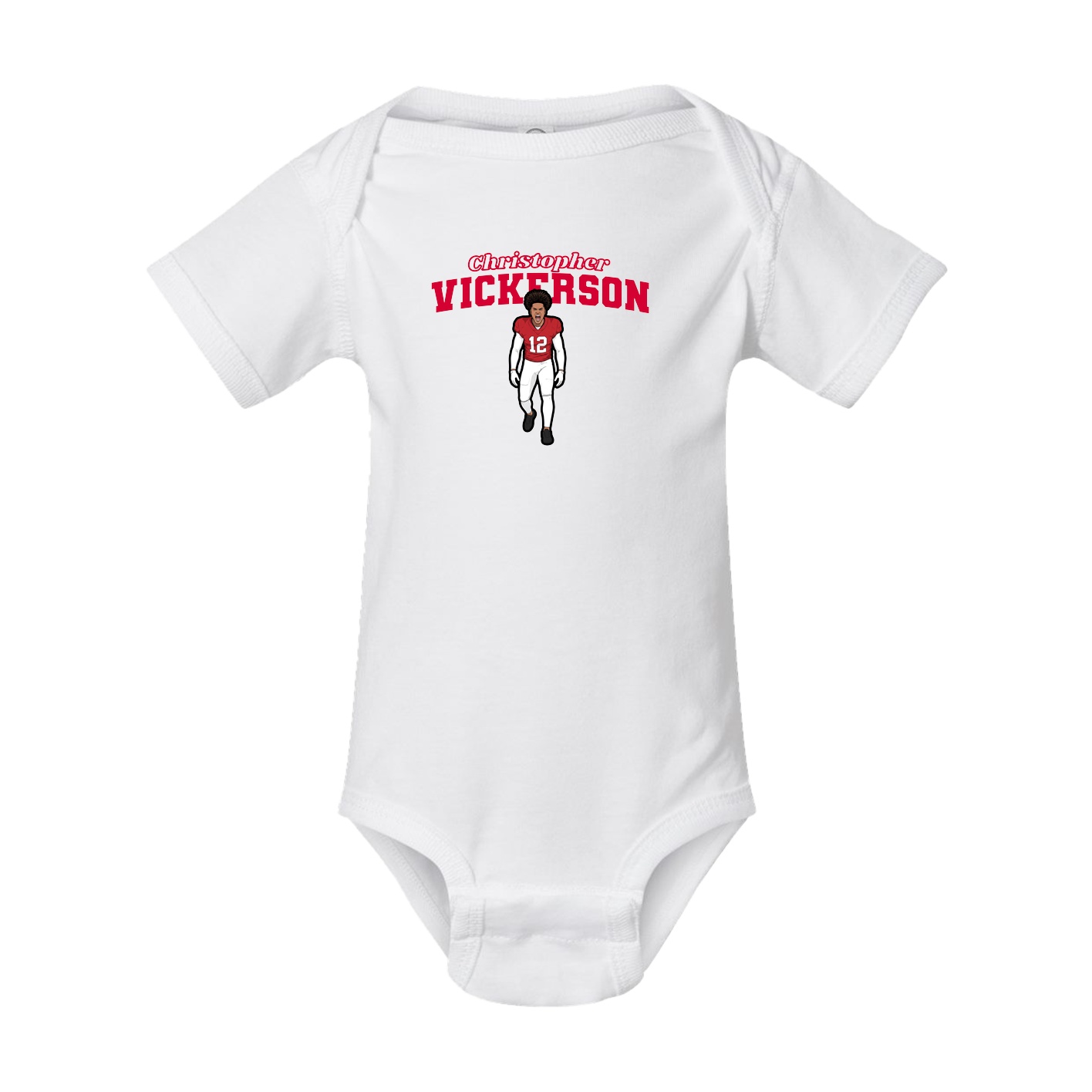 Baby Onesie — Name Arch in White